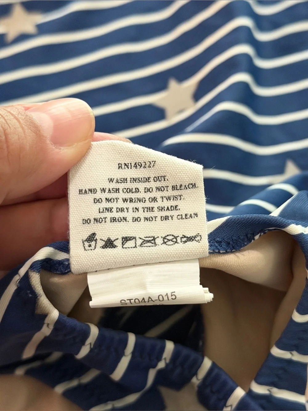 Shade Critters 5/6 Blue Striped Star Print Tankini Set